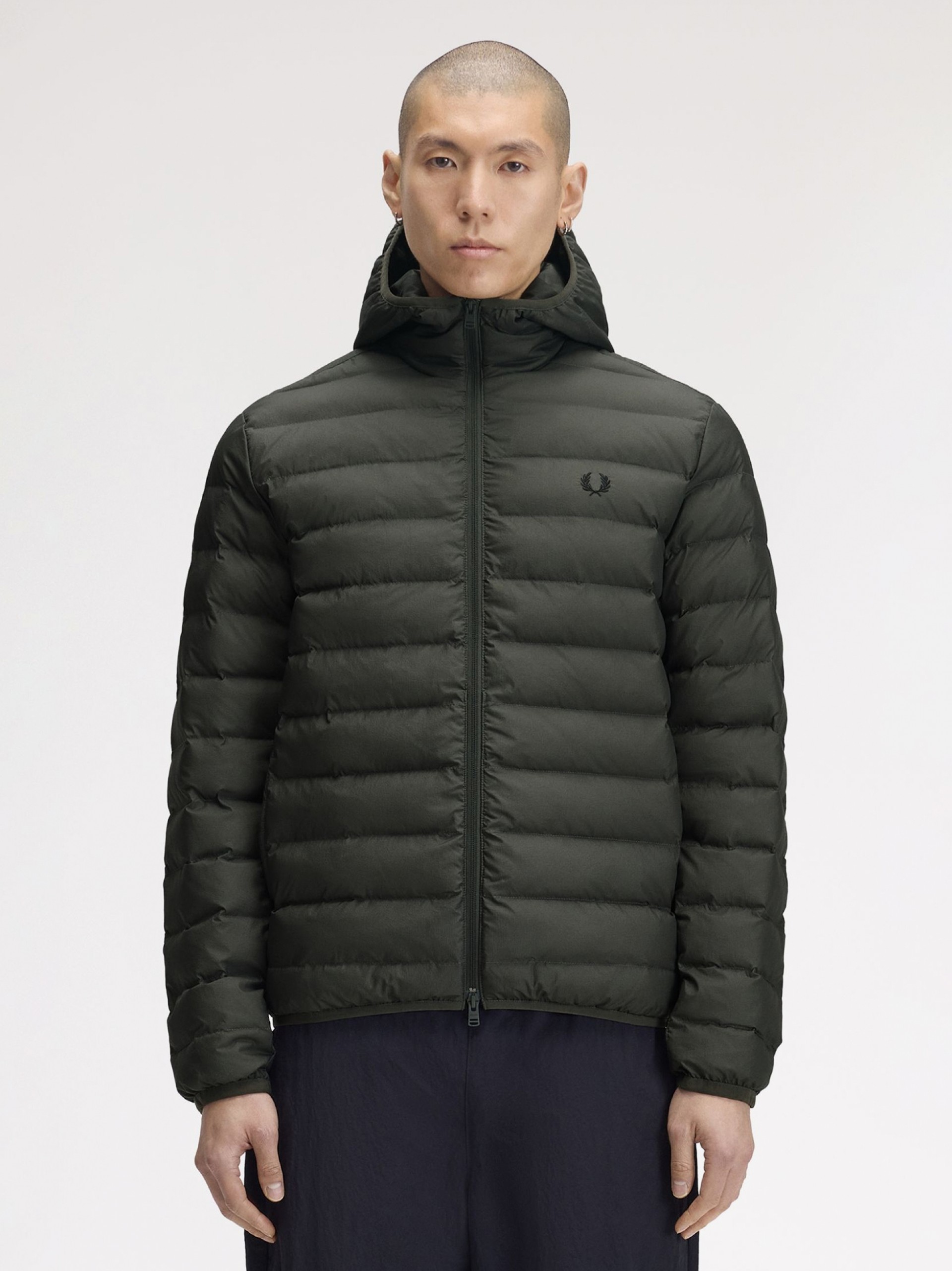 Chaqueta con Capucha Fred Perry Insulated Verde