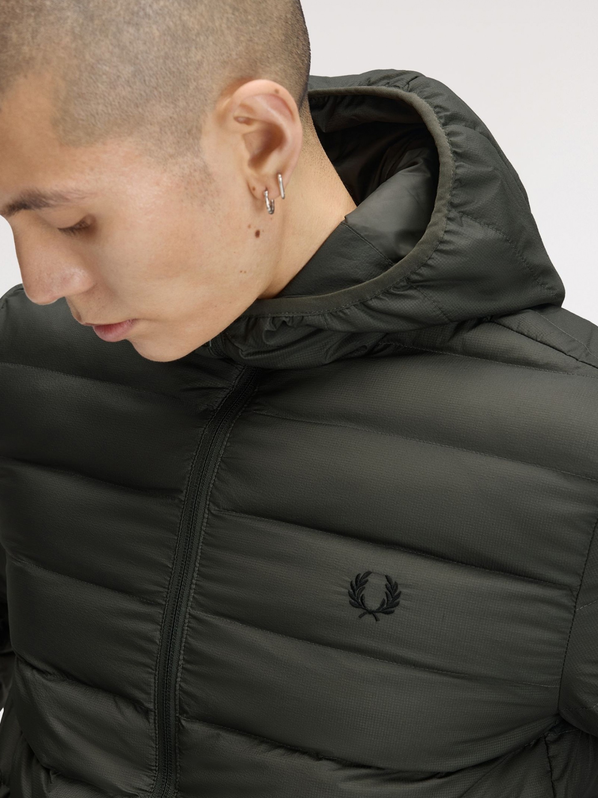 Chaqueta con Capucha Fred Perry Insulated Verde