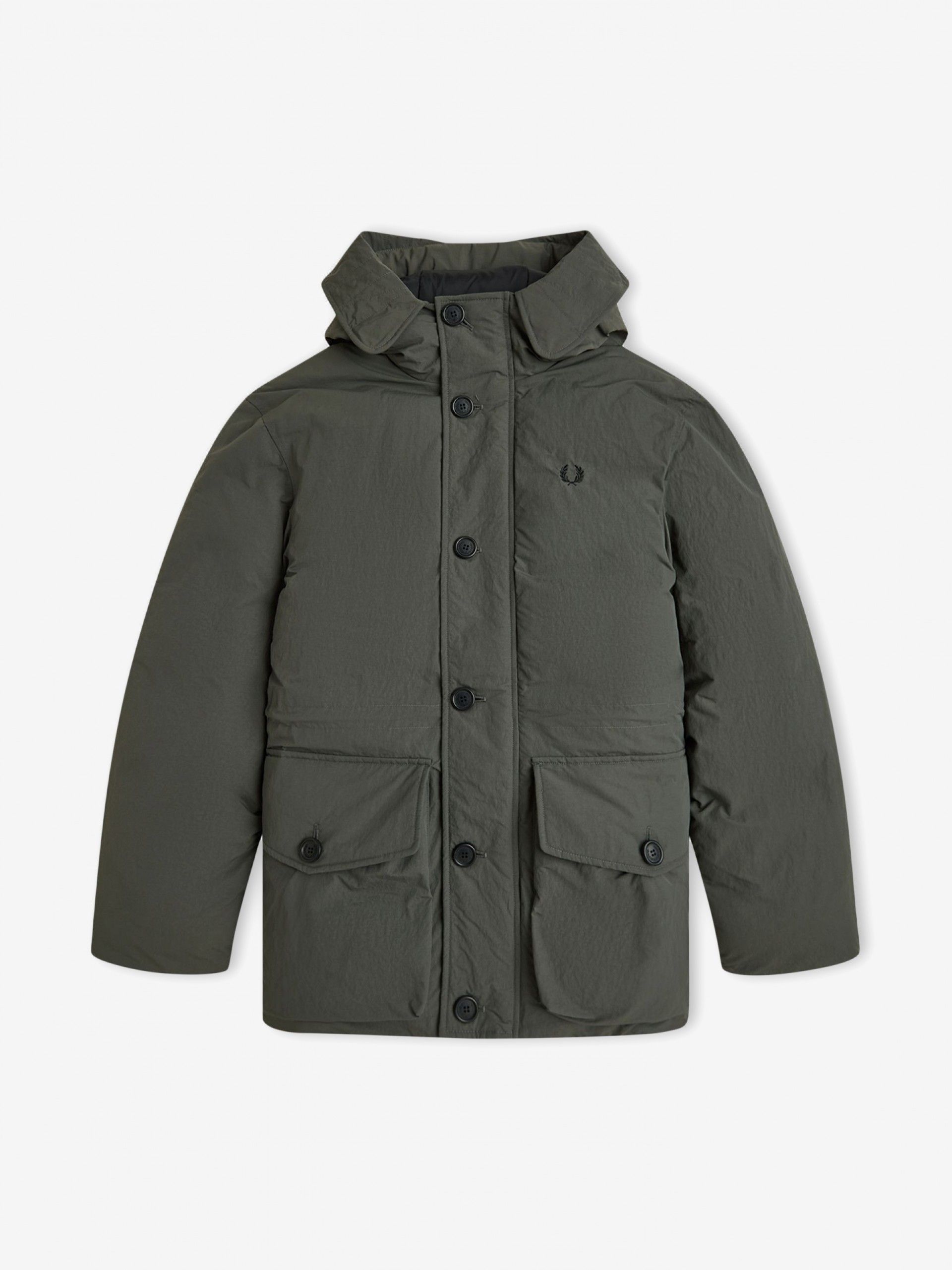 Casaco com Capuz Fred Perry Padded Parka Verde