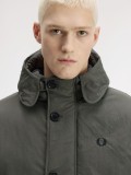 Casaco com Capuz Fred Perry Padded Parka Verde Casaco com Capuz Fred Perry Padded Parka Verde