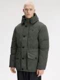 Casaco com Capuz Fred Perry Padded Parka Verde Casaco com Capuz Fred Perry Padded Parka Verde