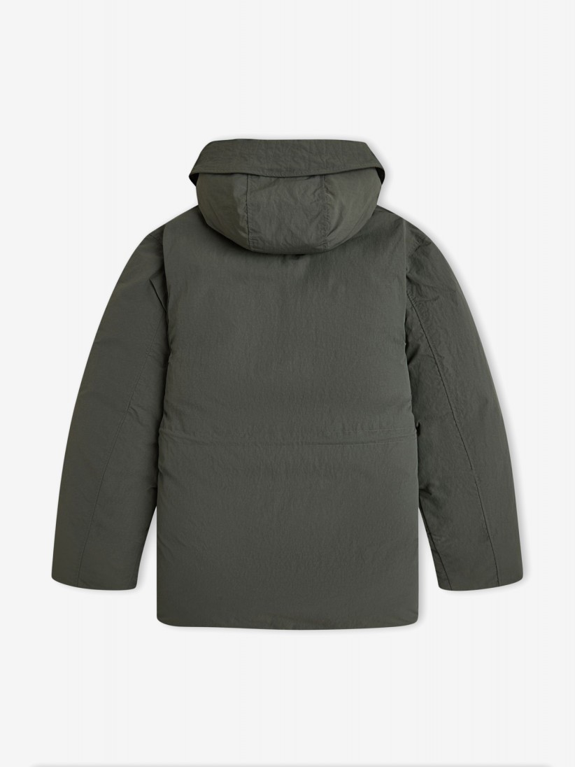 Casaco com Capuz Fred Perry Padded Parka Verde Casaco com Capuz Fred Perry Padded Parka Verde