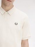 Polo Fred Perry Canelado Bege Polo Fred Perry Canelado Bege