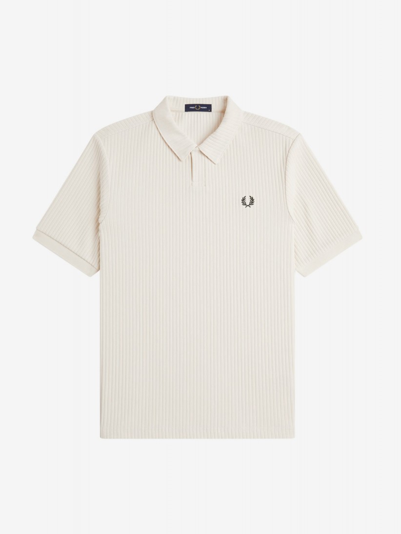 Polo Fred Perry Canelado Bege Polo Fred Perry Canelado Bege