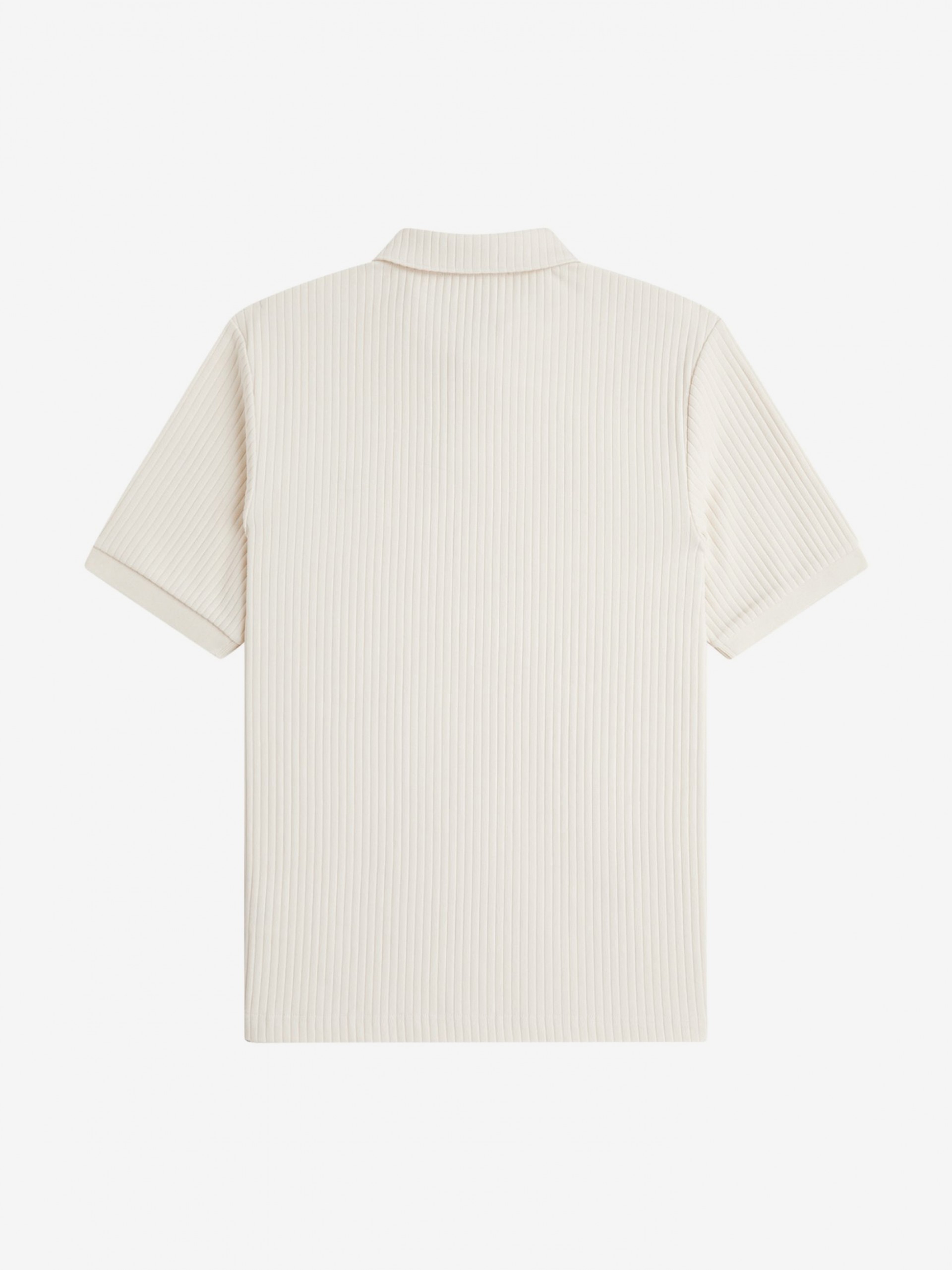 Fred Perry Ribbed Beige Polo Shirt