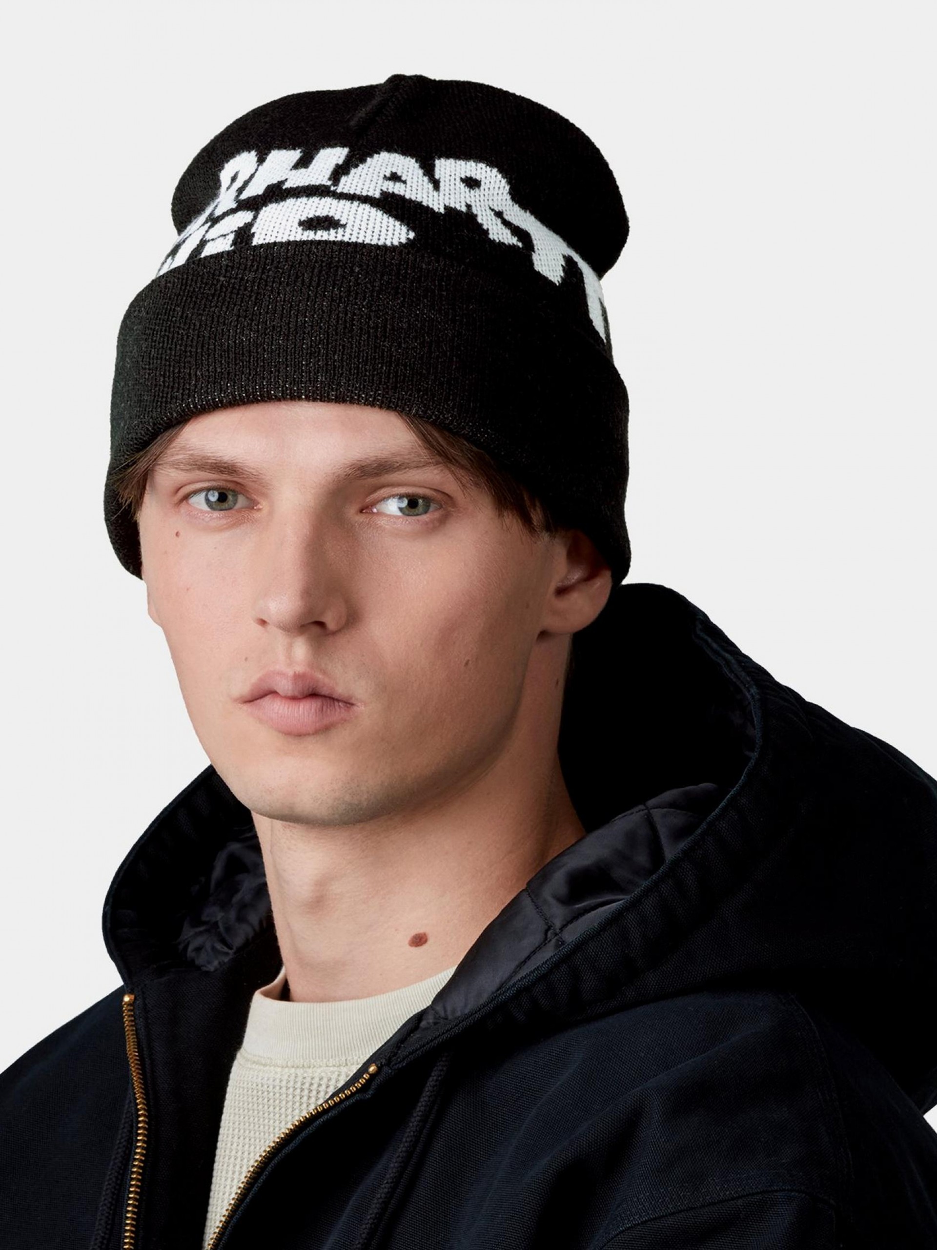 Carhartt WIP Cut Out Black Beanie