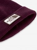 The North Face Logo Box Cuffed Burgundy Beanie The North Face Logo Box Cuffed Burgundy Beanie