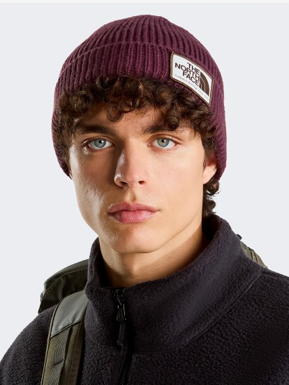Gorro The North Face Logo Box Cuffed Bordeaux