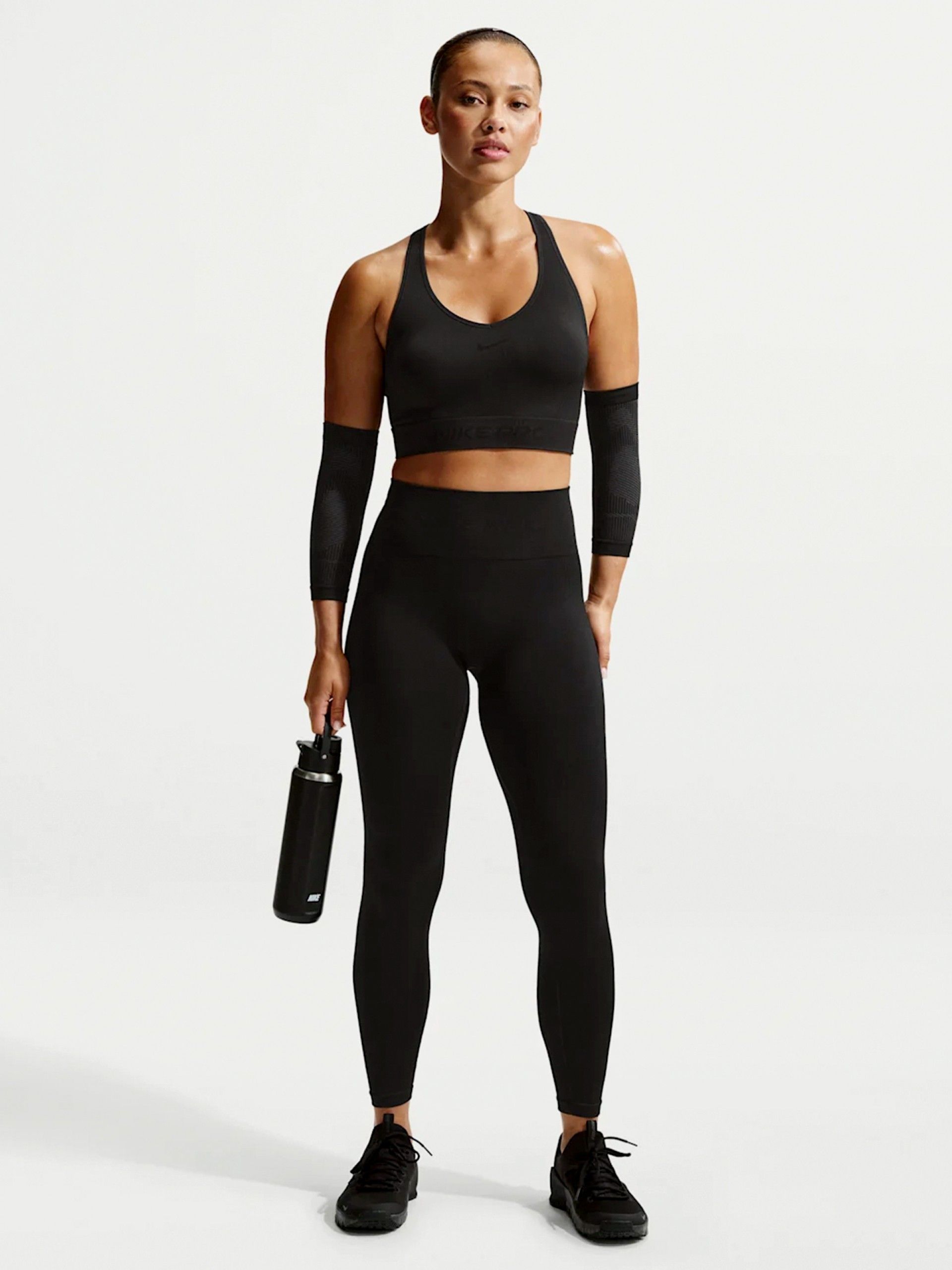 Nike Pro Seamless Dri-FIT High Rise 7/8 Black Training Leggings For Women