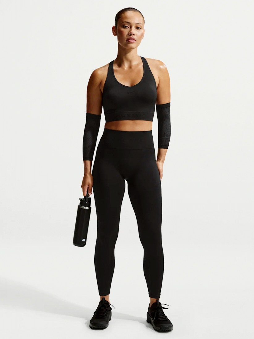 Leggings de Treino Nike Pro Sem Costuras Dri-FIT High Rise 7/8 Pretas Para Mulher