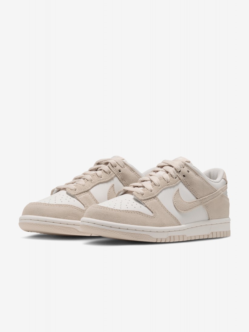 Zapatillas Nike Dunk Low Beige y Blancas De Piel y Gamuza Júnior Zapatillas Nike Dunk Low Beige y Blancas De Piel y Gamuza Júnior