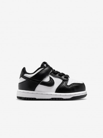 Sapatilhas Nike Dunk Low Pretas e Brancas Para Beb�