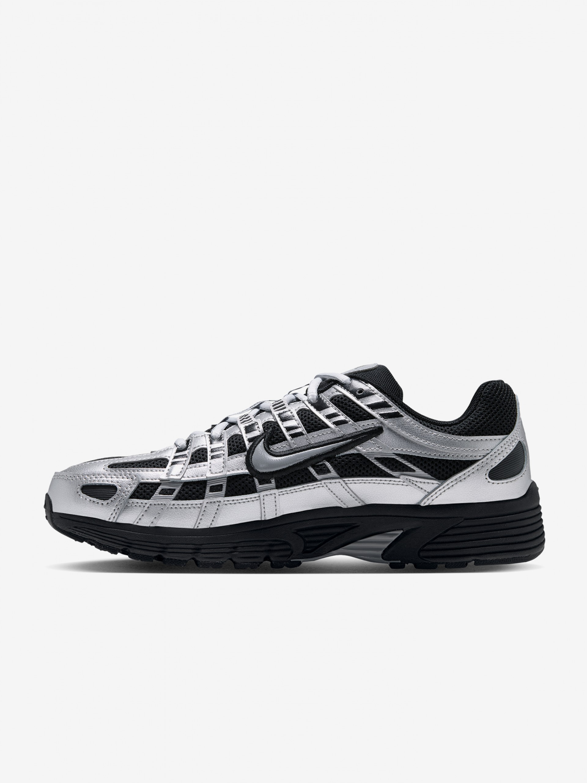 Nike P-6000 Silver and Black Sneakers For Women