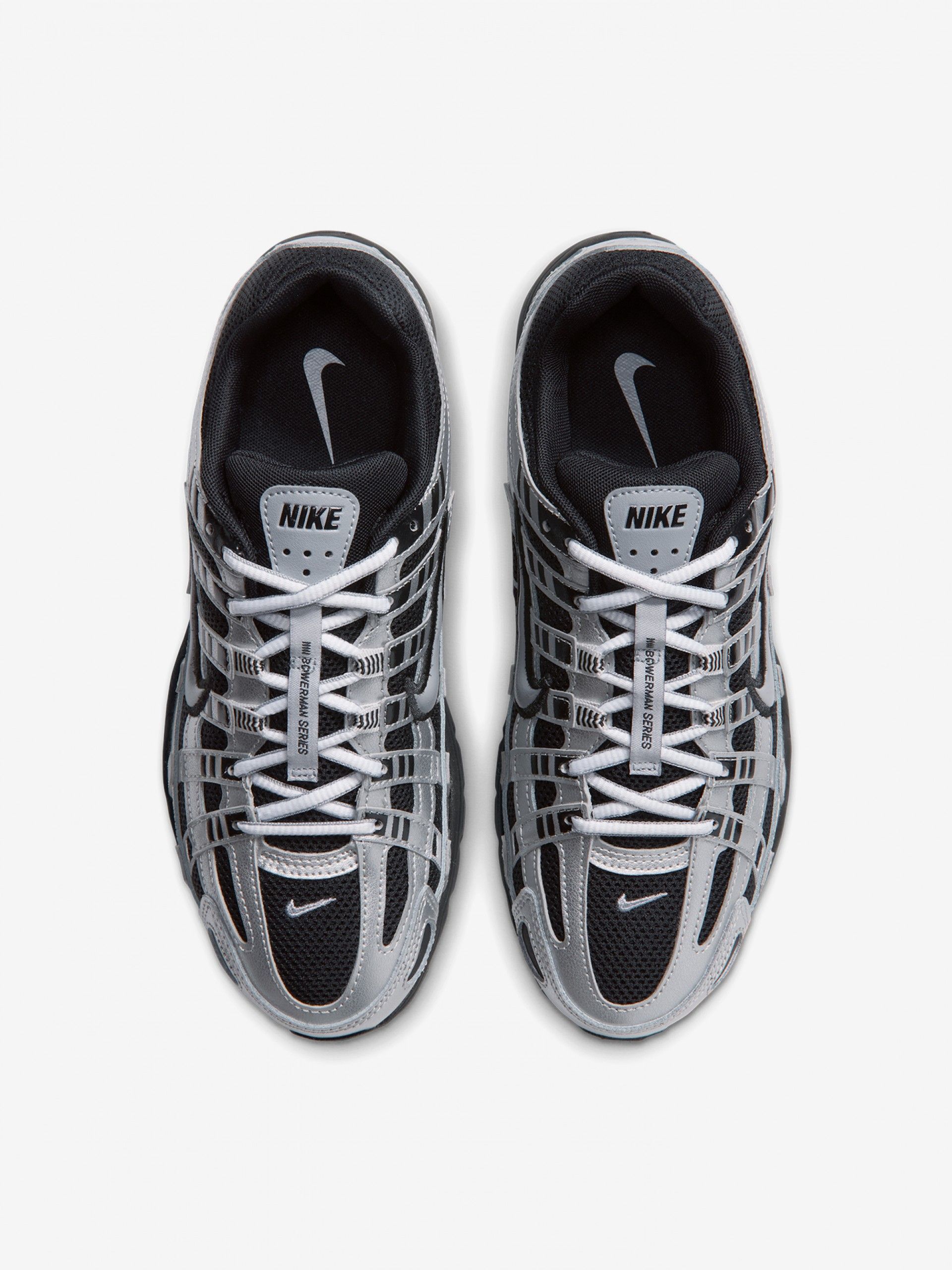 Nike P-6000 Silver and Black Sneakers For Women