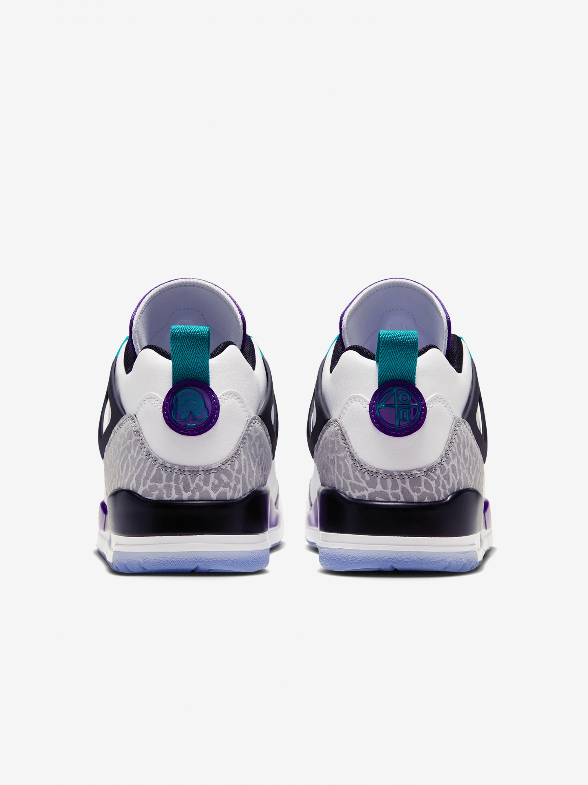 Sapatilhas Nike Jordan Spizike Low Brancas e Roxas Para Homem