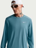 Camisola de Running Nike Miler Dri-FIT Azul Para Homem Camisola de Running Nike Miler Dri-FIT Azul Para Homem