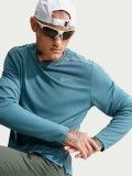 Camisola de Running Nike Miler Dri-FIT Azul Para Homem Camisola de Running Nike Miler Dri-FIT Azul Para Homem