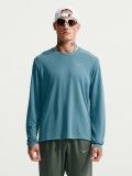 Camisola de Running Nike Miler Dri-FIT Azul Para Homem Camisola de Running Nike Miler Dri-FIT Azul Para Homem
