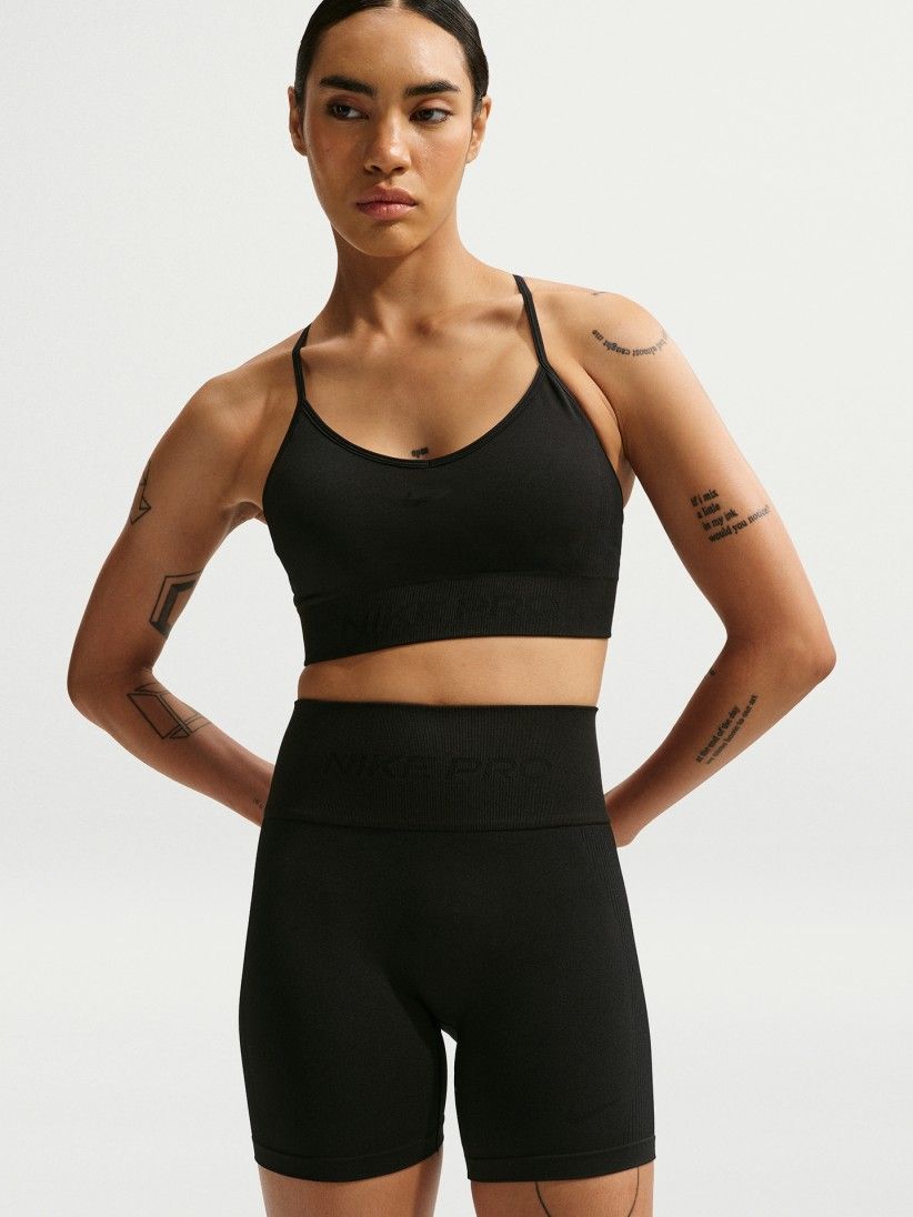 Nike Pro Seamless Dri-FIT 13cm Black Biker Shorts For Women Nike Pro Seamless Dri-FIT 13cm Black Biker Shorts For Women