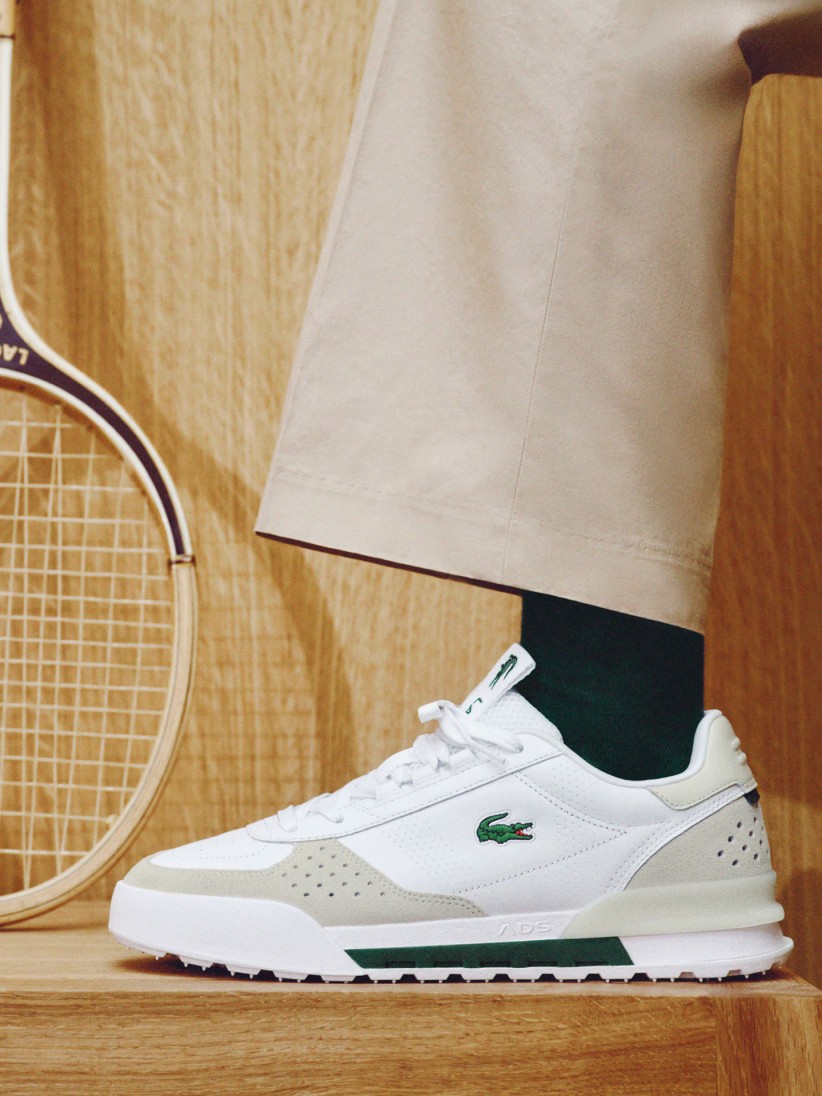 Lacoste Slam Break White, Green and Beige Sneakers For Men
