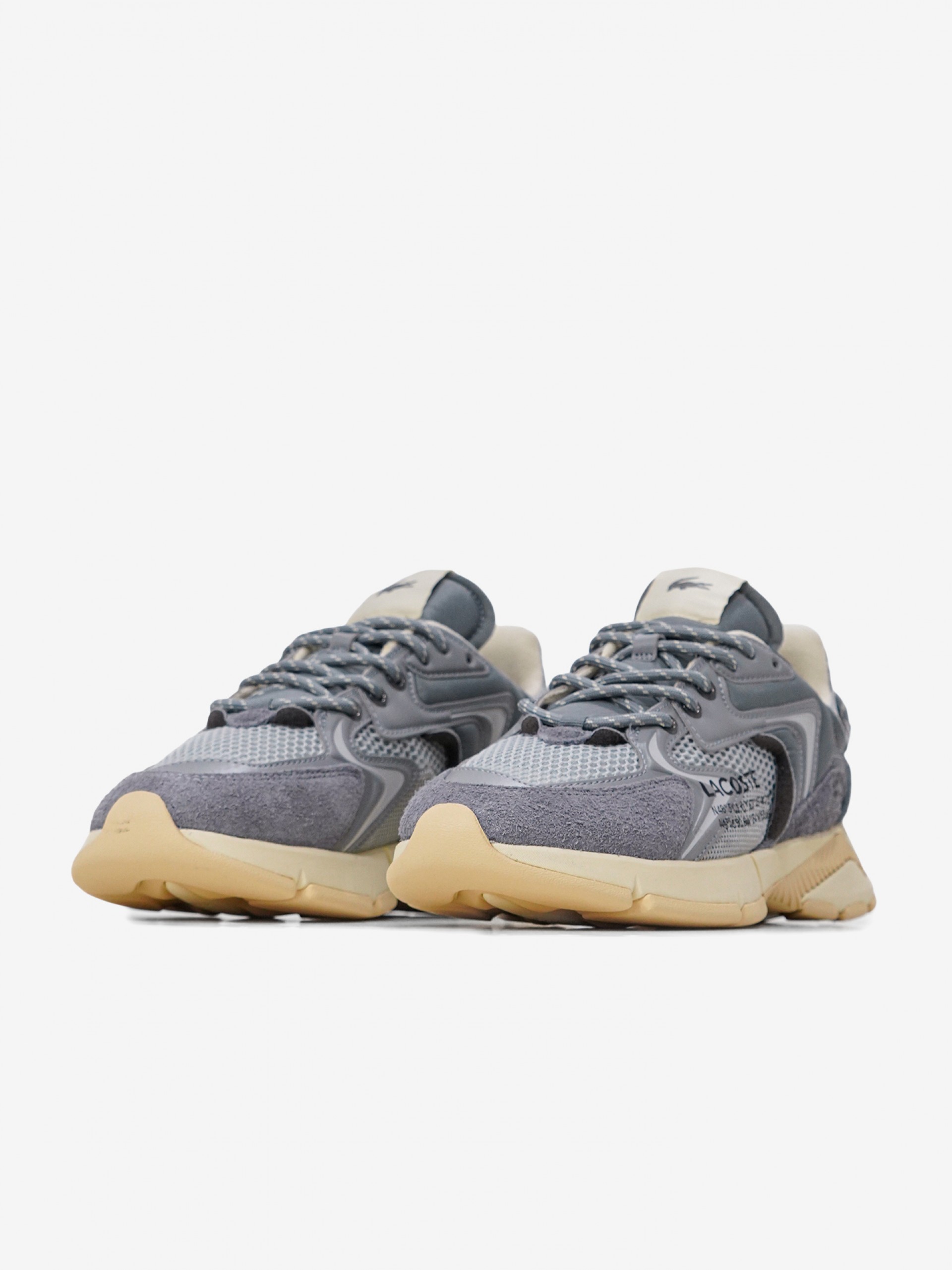 Zapatillas Lacoste L003 Neo Grises y Beige Para Hombre