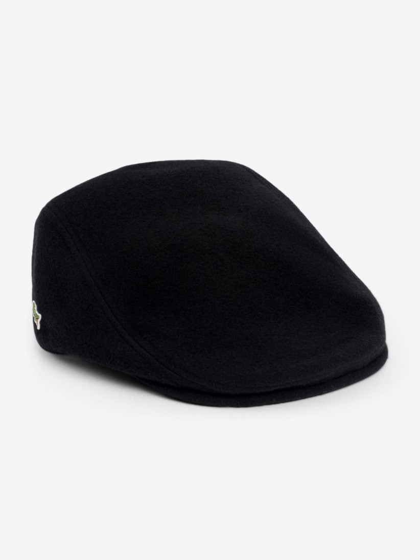 Lacoste Felted Wool Black Beret