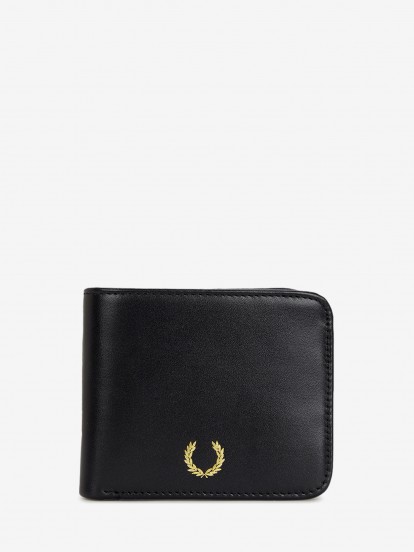 Cartera Fred Perry Piel Suave Billfold Negra