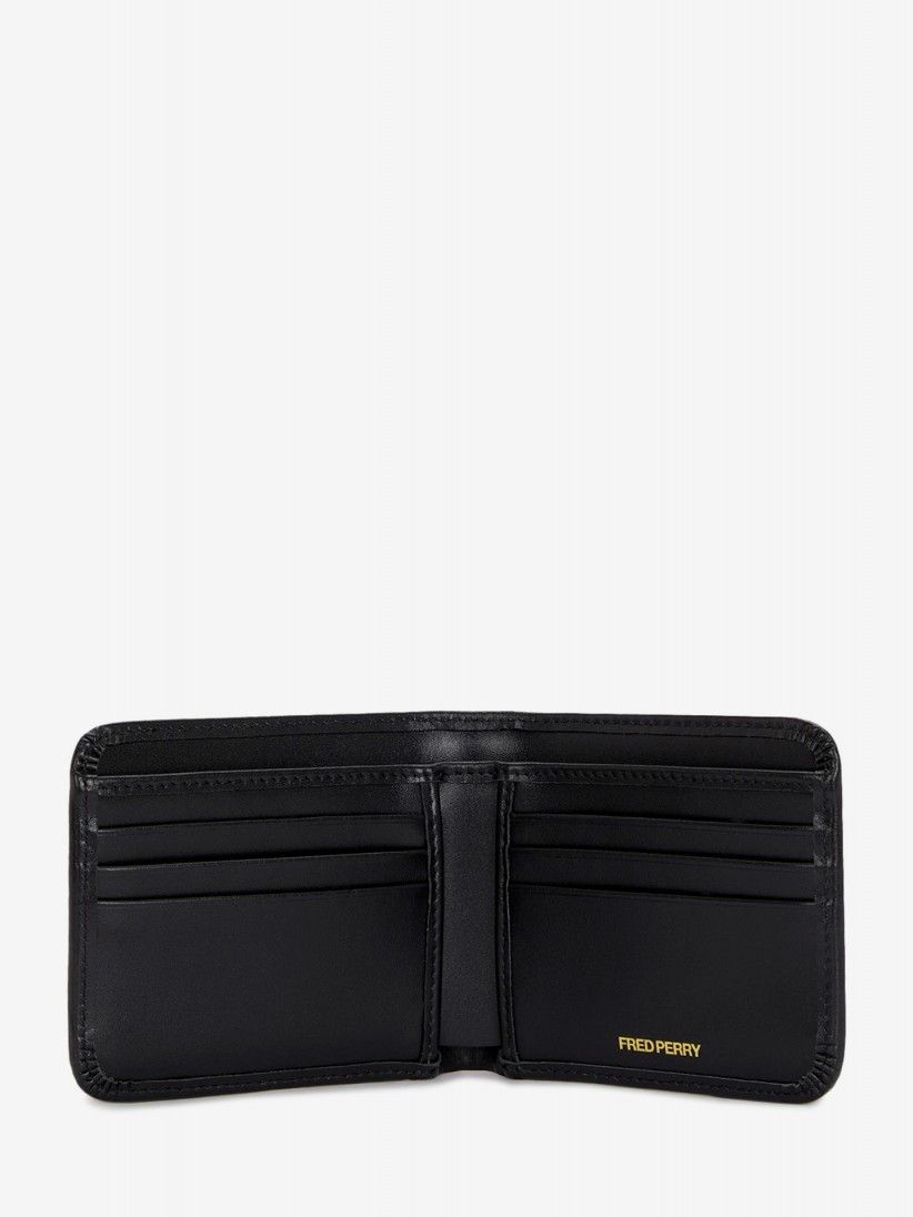 Fred Perry Smooth Leather Billfold Black Wallet Fred Perry Smooth Leather Billfold Black Wallet