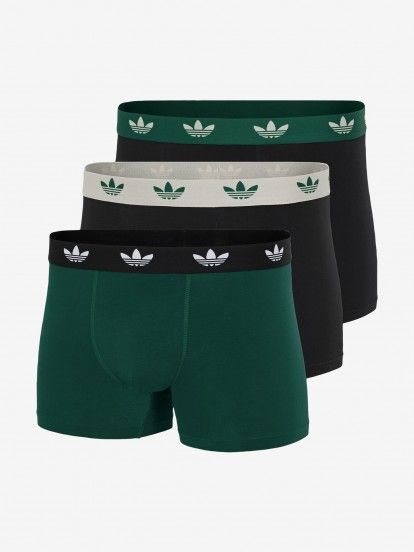 Calzoncillos Adidas Comfort Flex Cotton Negros y Verdes
