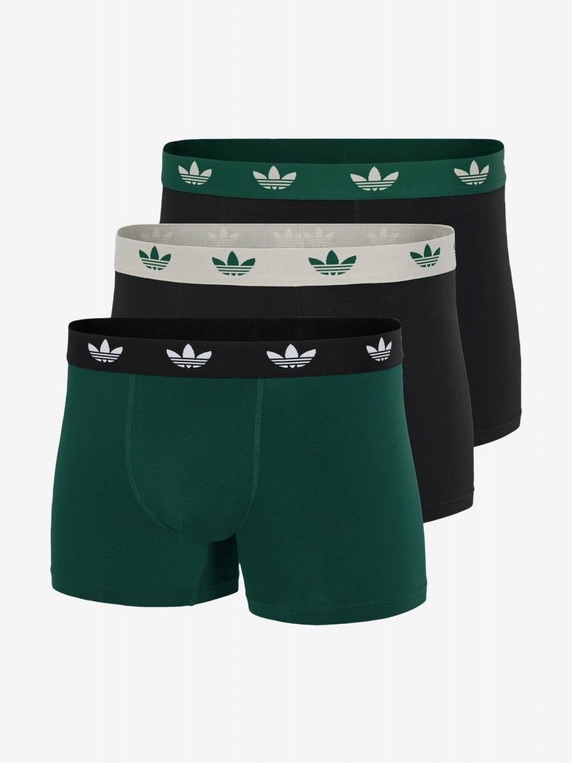 Calzoncillos Adidas Comfort Flex Cotton Negros y Verdes