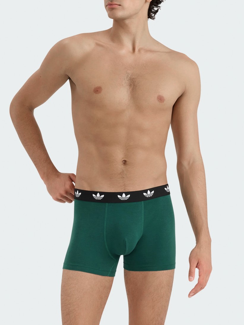 Calzoncillos Adidas Comfort Flex Cotton Negros y Verdes