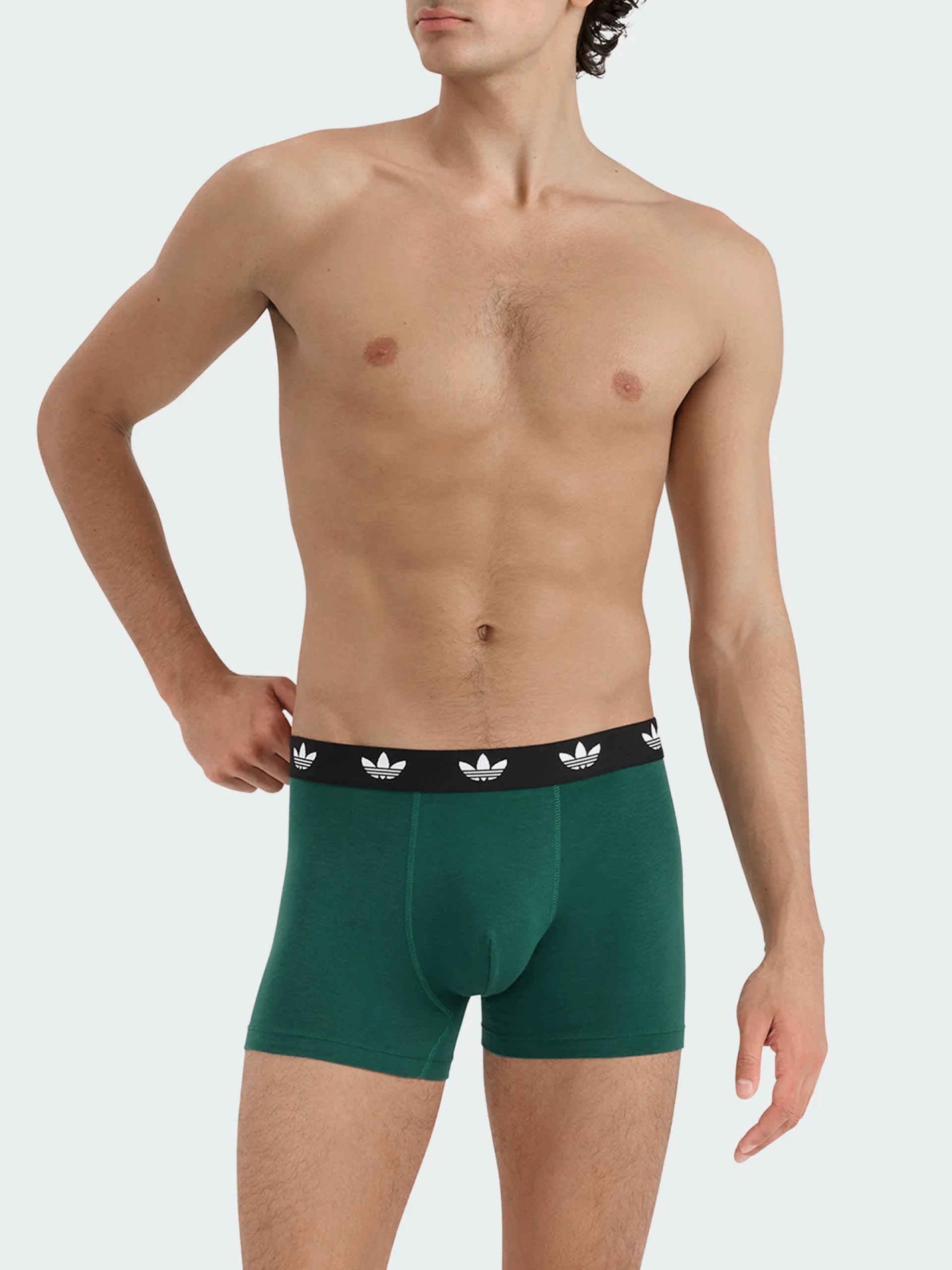 Adidas Comfort Flex Cotton Black and Green Boxer Briefs