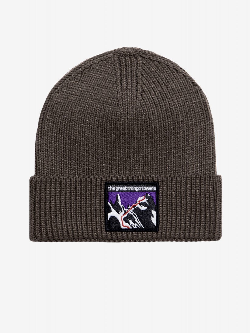 The North Face Logo Box Cuff Brown Beanie