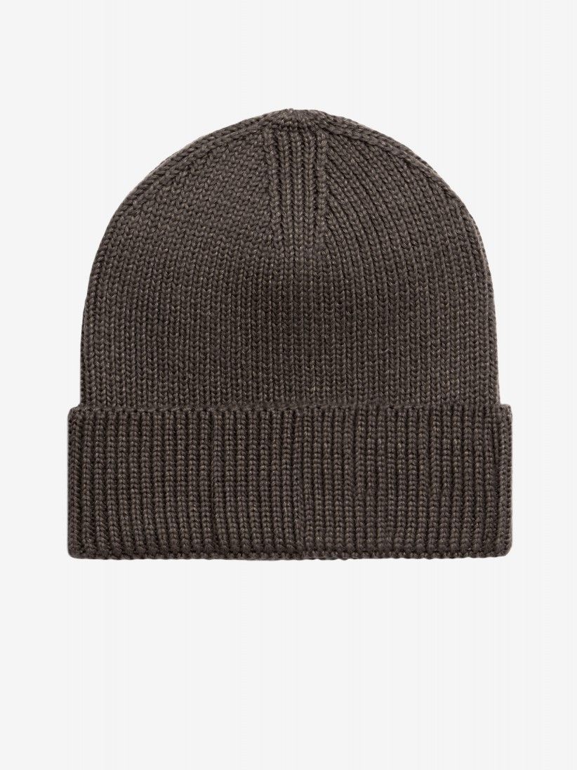 The North Face Logo Box Cuff Brown Beanie