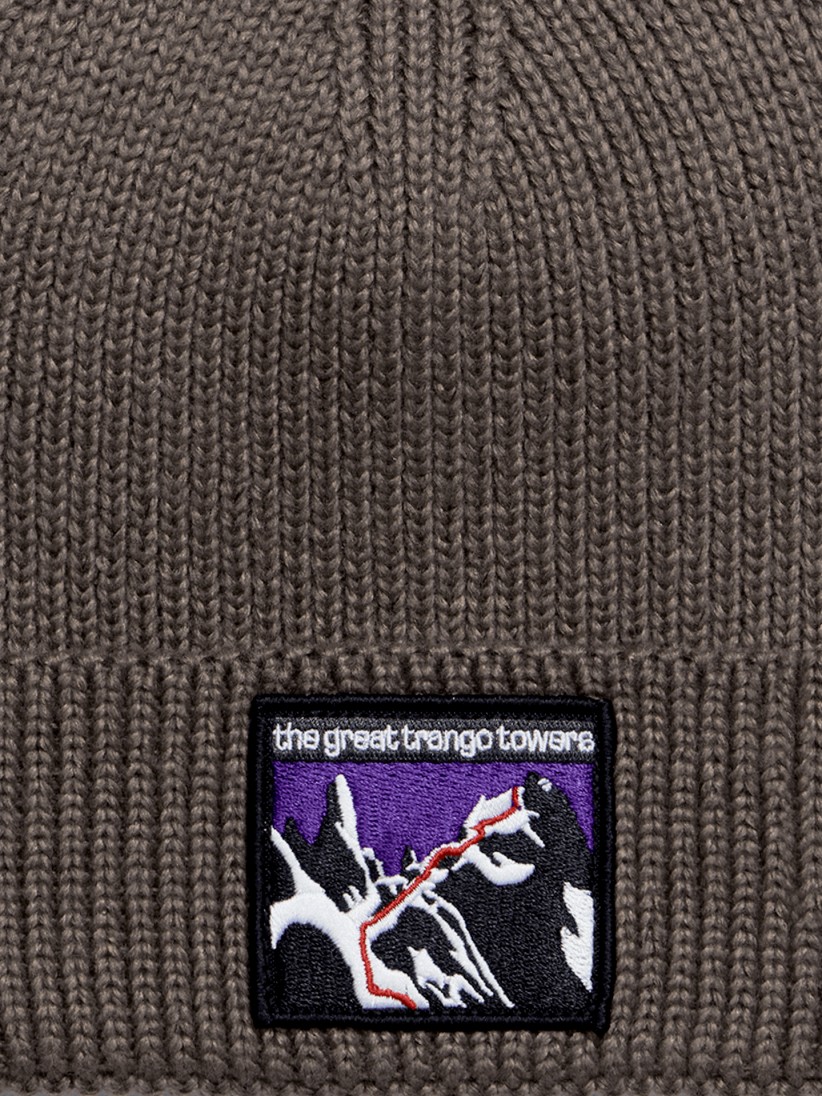The North Face Logo Box Cuff Brown Beanie
