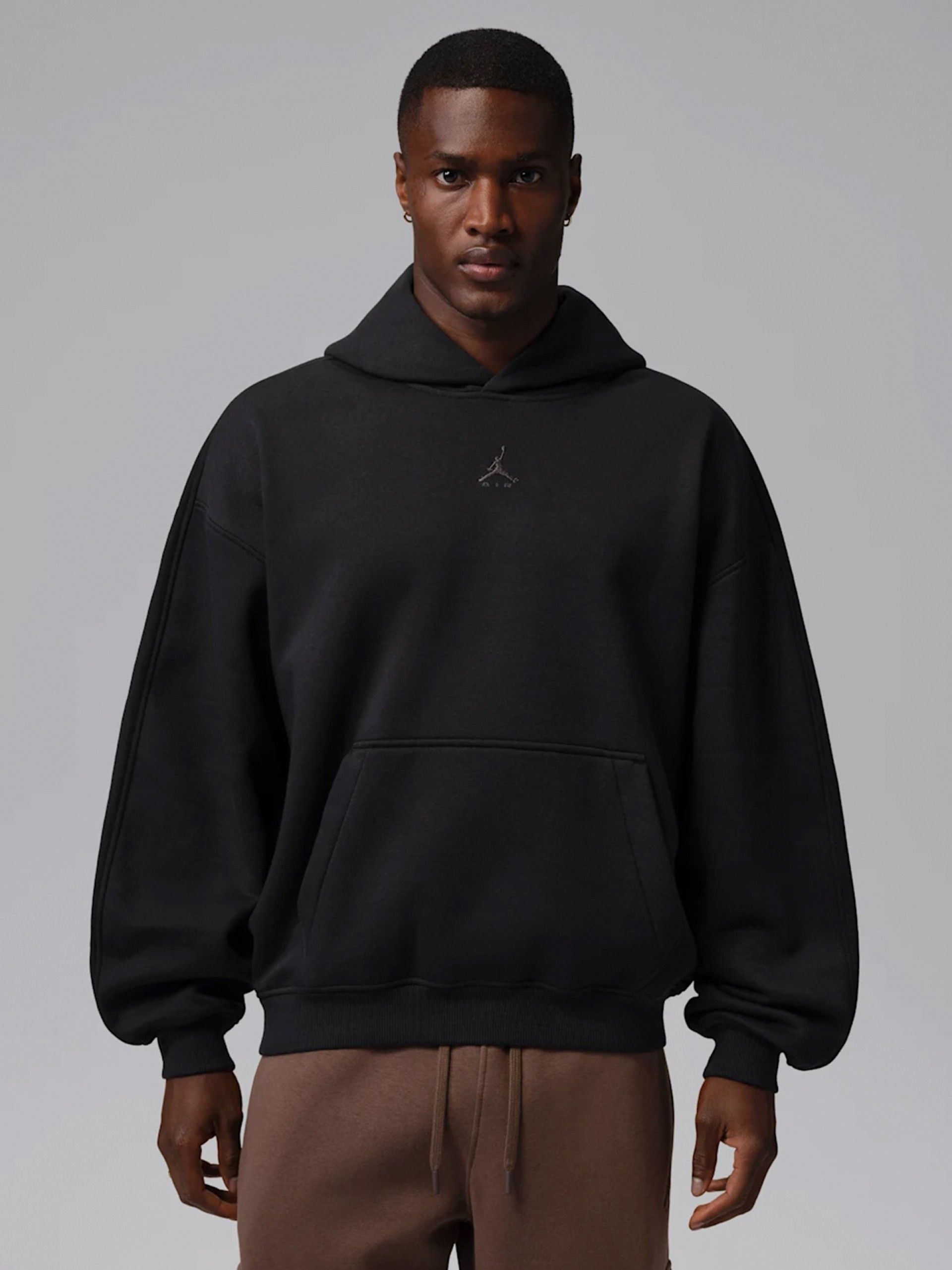 Camisola com Capuz Nike Jordan Brooklyn Oversized Preta Para Homem