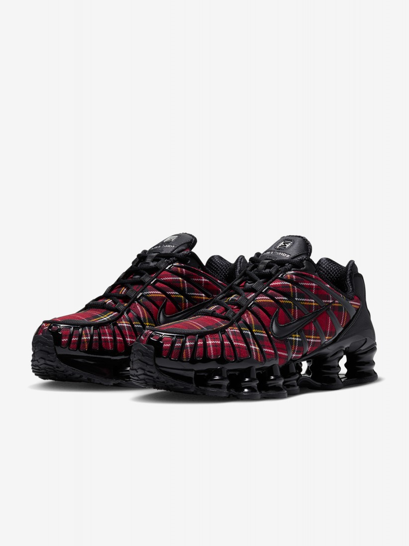 Sapatilhas Nike Shox TL Vermelhas e Pretas Para Mulher