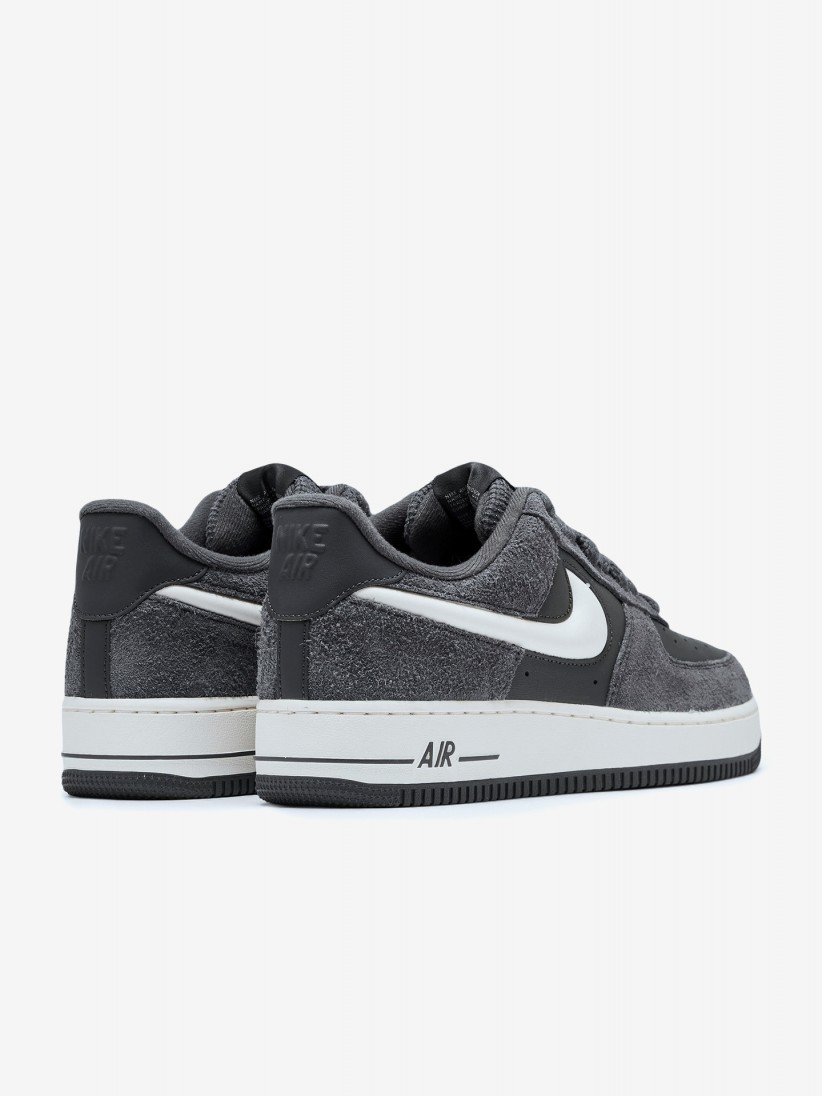 Nike Air Force 1 07 LV8 Grey Leather and Suede Sneakers For Men