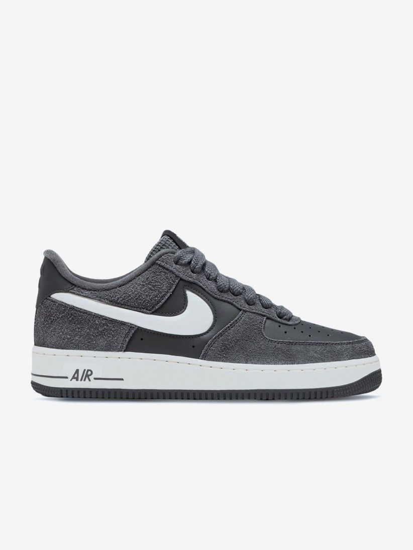 Nike Air Force 1 07 LV8 Grey Leather and Suede Sneakers For Men