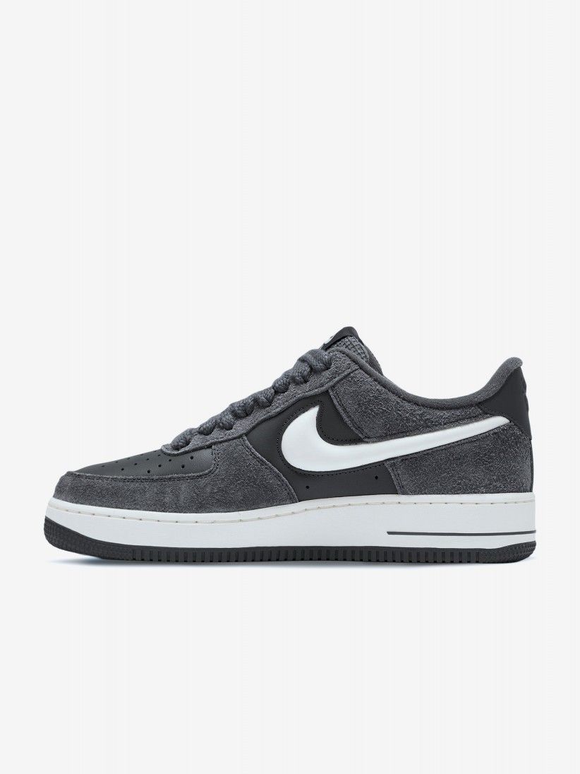 Nike Air Force 1 07 LV8 Grey Leather and Suede Sneakers For Men