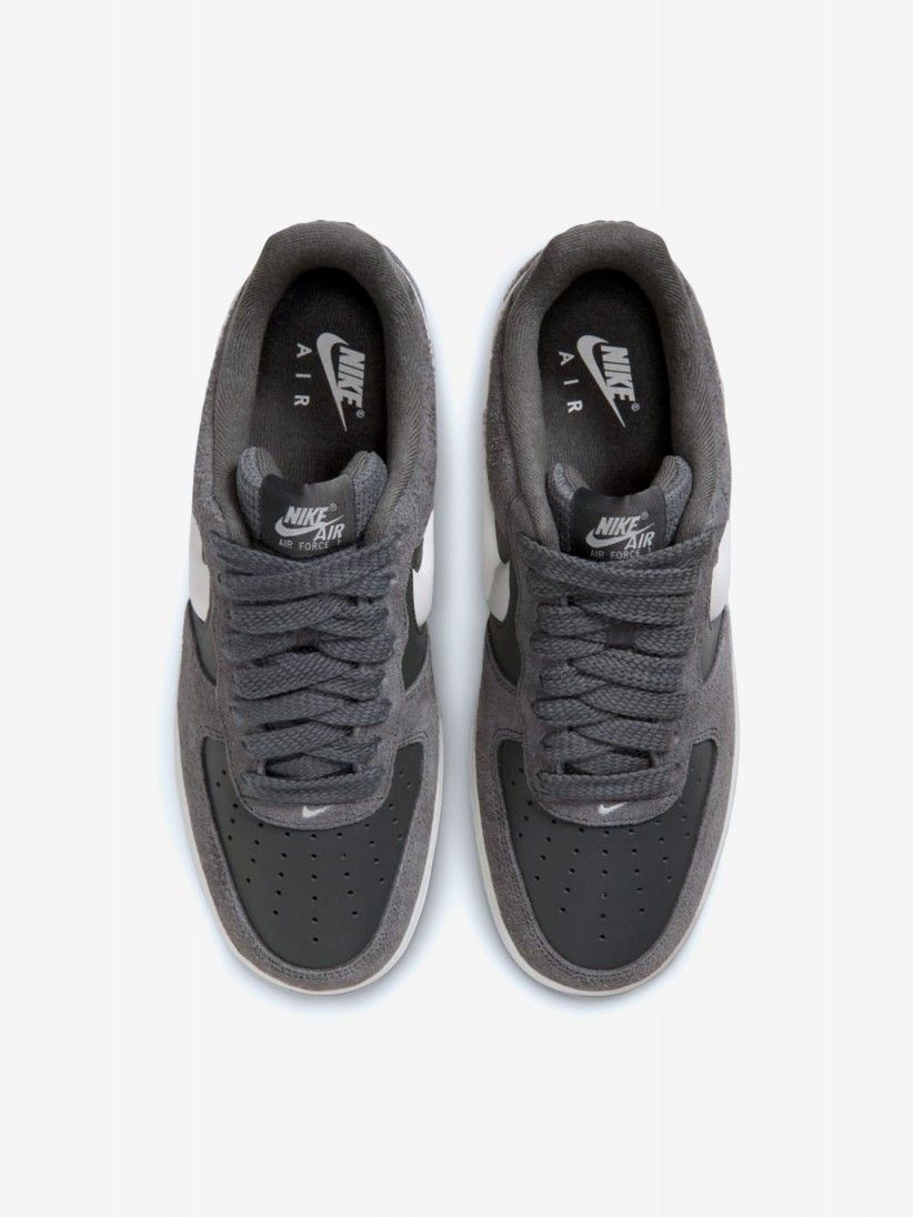 Nike Air Force 1 07 LV8 Grey Leather and Suede Sneakers For Men