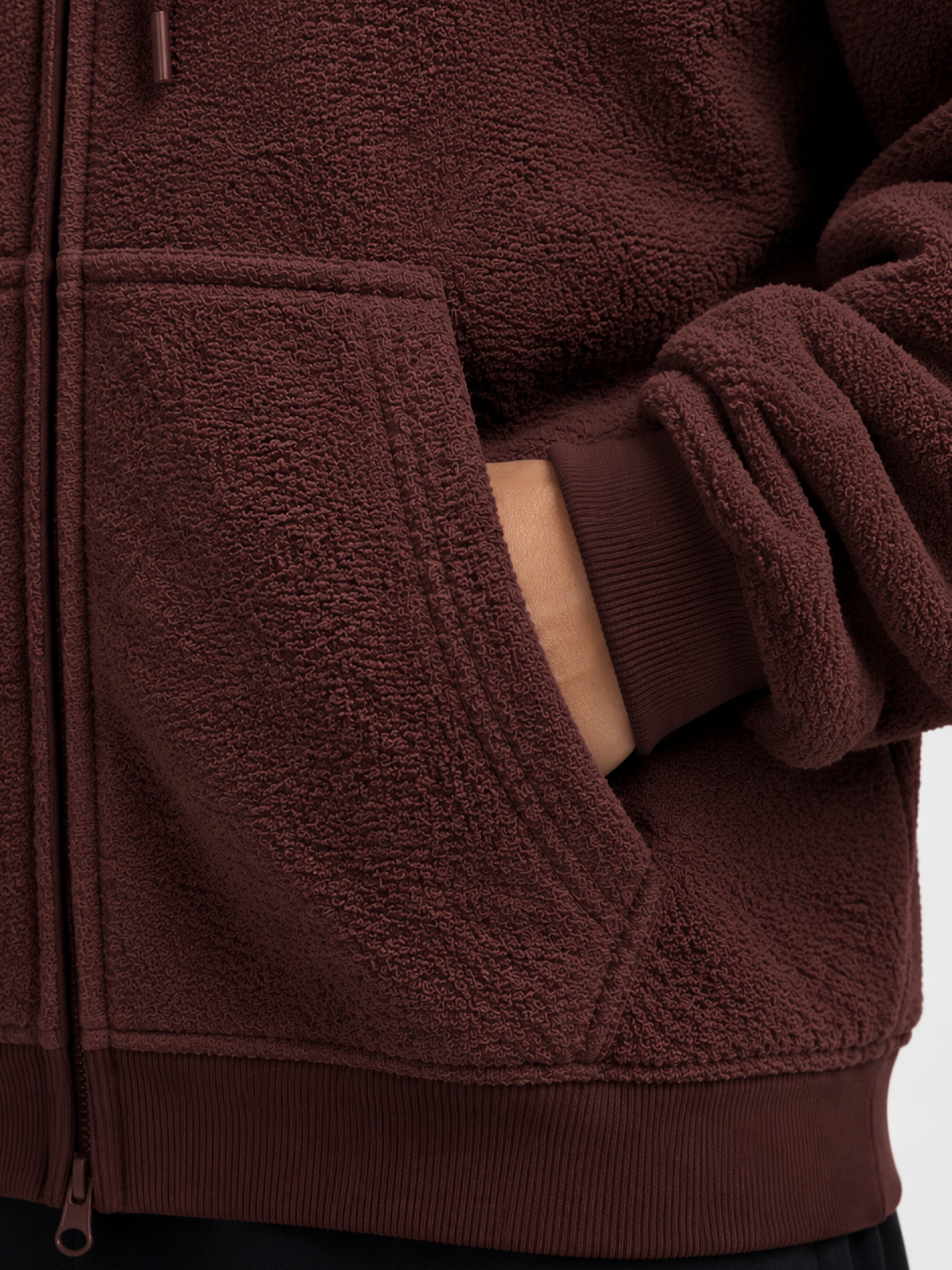 Casaco com Capuz Nike Studio Fleece Plush Bordeaux Para Mulher