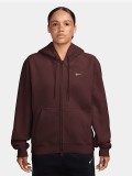 Nike Studio Fleece Plush Burgundy Hooded Jacket For Women Nike Studio Fleece Plush Burgundy Hooded Jacket For Women