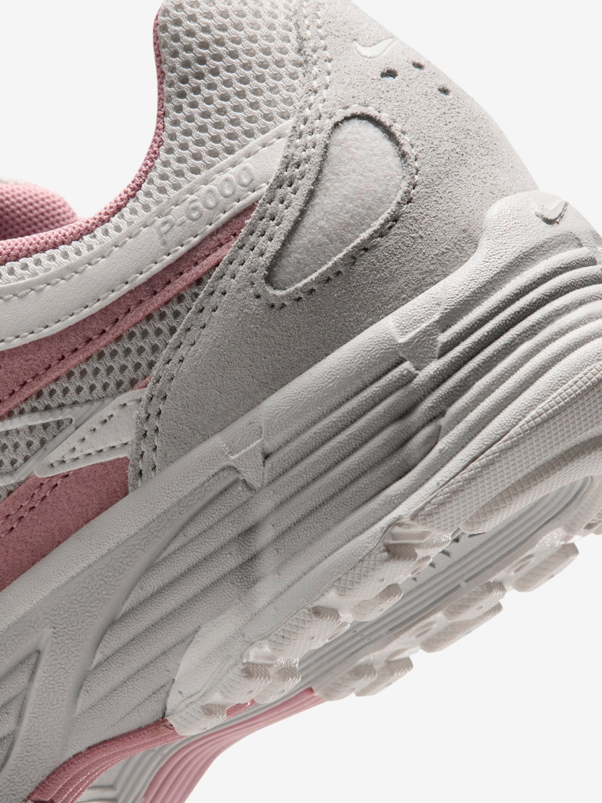 Nike P-6000 Pink and Grey Suede Sneakers For Women