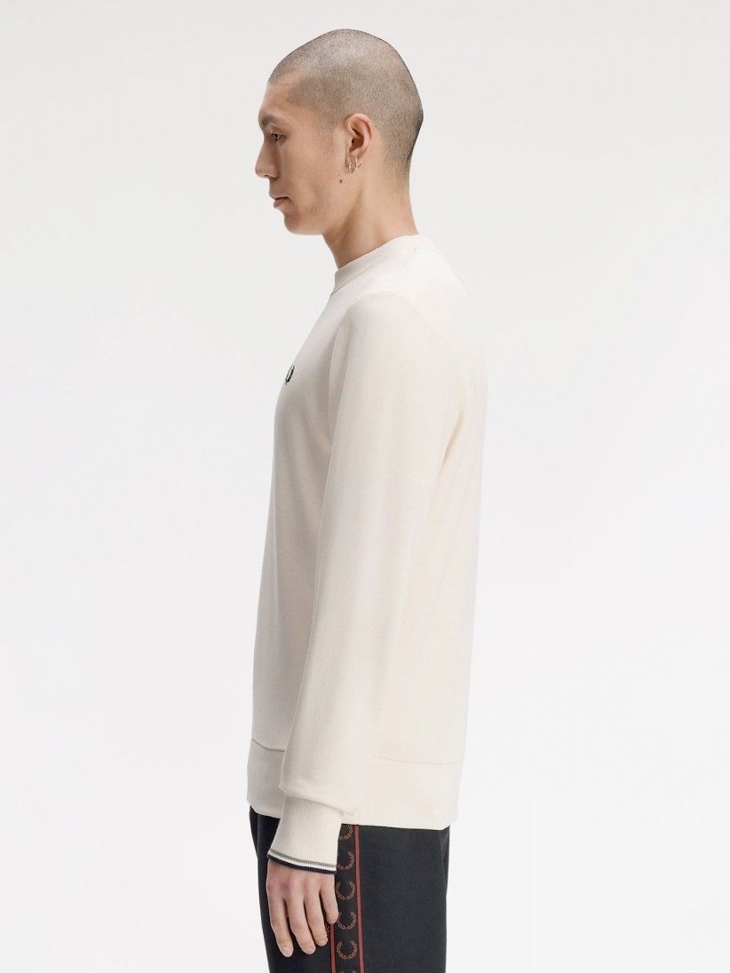 Camisola Fred Perry Crew Neck Bege Camisola Fred Perry Crew Neck Bege