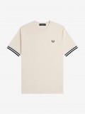 Fred Perry Bold Tipped Beige and Blue T-shirt