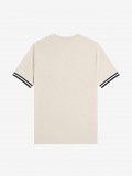Fred Perry Bold Tipped Beige and Blue T-shirt
