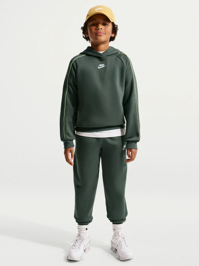 Nike Sportswear Club Fleece Junior Green Tracksuit Nike Sportswear Club Fleece Junior Green Tracksuit