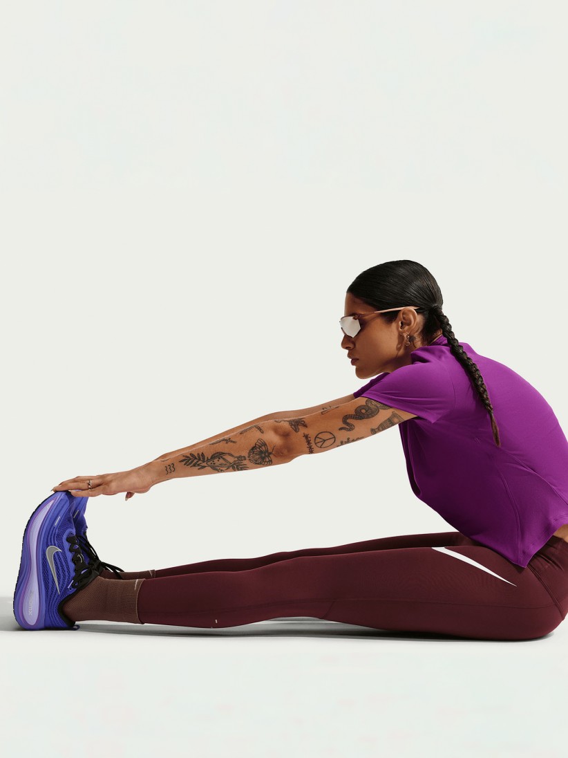Leggings de Running Nike Tempo Swoosh High Rise 7/8 Burdeos Para Mujer