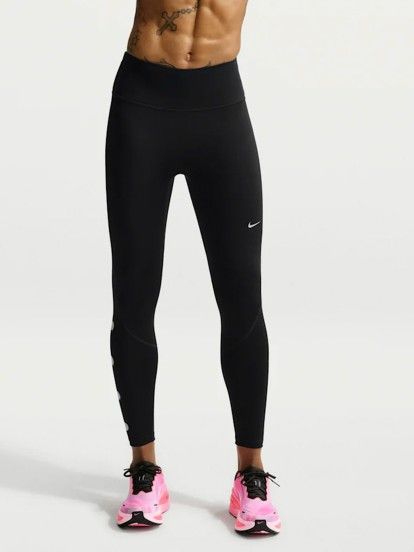 Leggings de Running Nike Tempo Flash High Rise 7/8 Pretas Para Mulher
